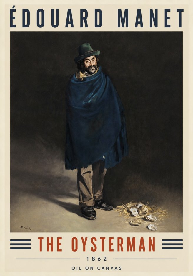 Édouard Manet The Oysterman No4 - Poster