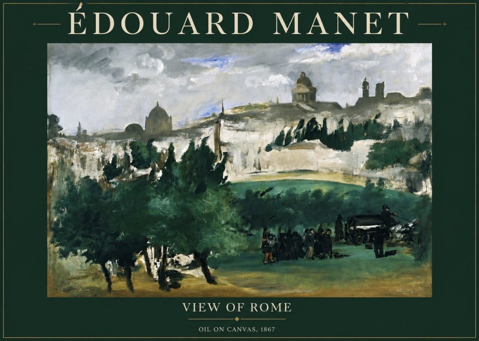 Édouard Manet View of Rome No3 - Poster