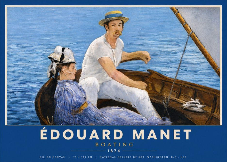 Édouard Manet Boating No5 - Poster