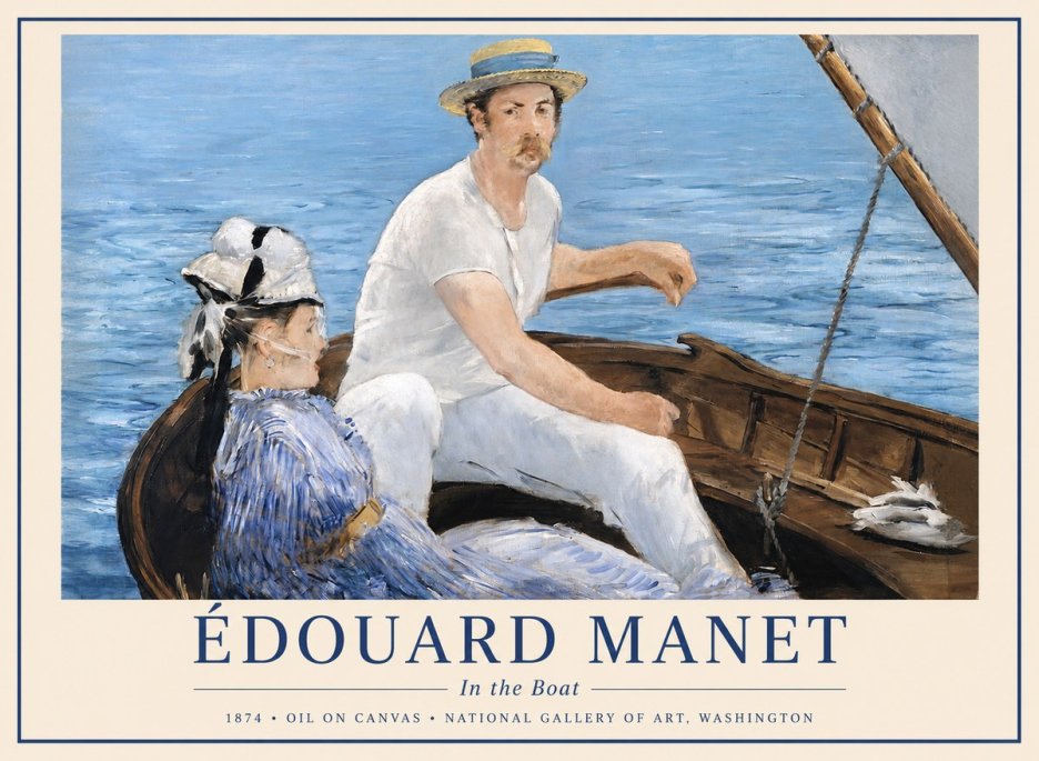 Édouard Manet Boating No6 - Poster