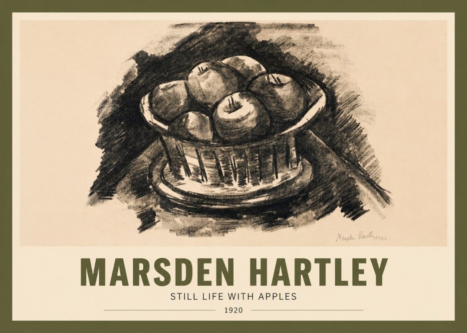 Marsden Hartley Still Life with Apples No2 - Poster