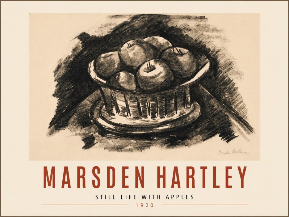 Marsden Hartley Still Life with Apples No5 - Poster