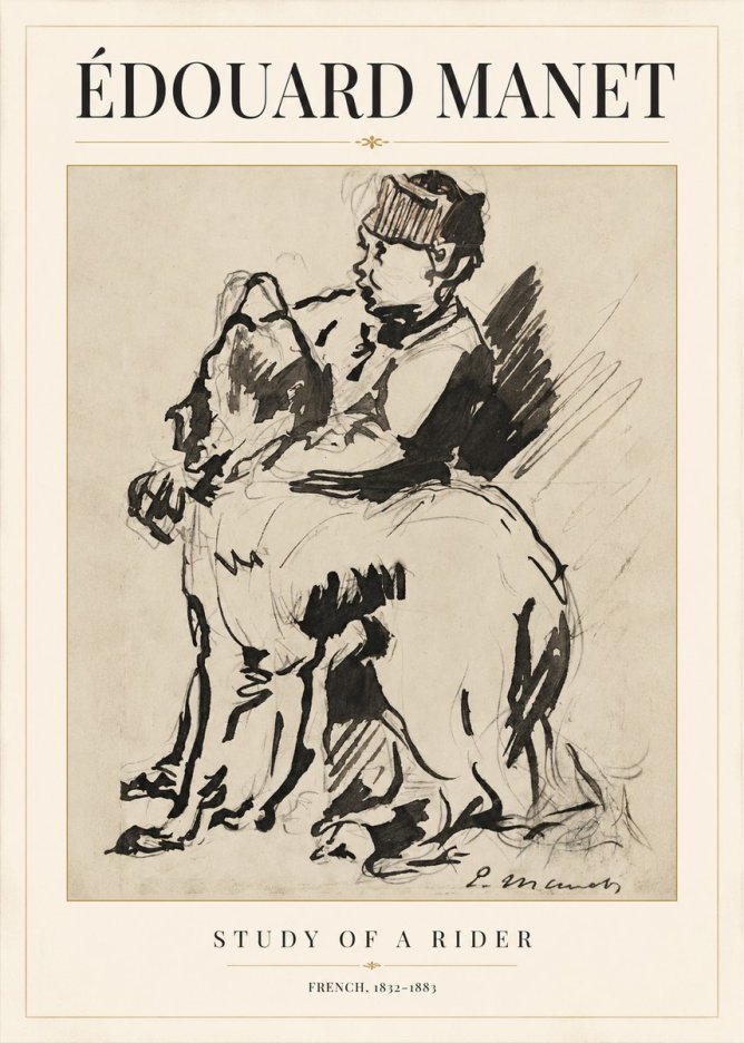 Édouard Manet Study of a Rider No1 - Poster