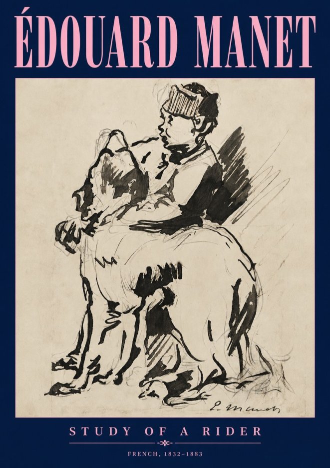 Édouard Manet Study of a Rider No3 - Poster