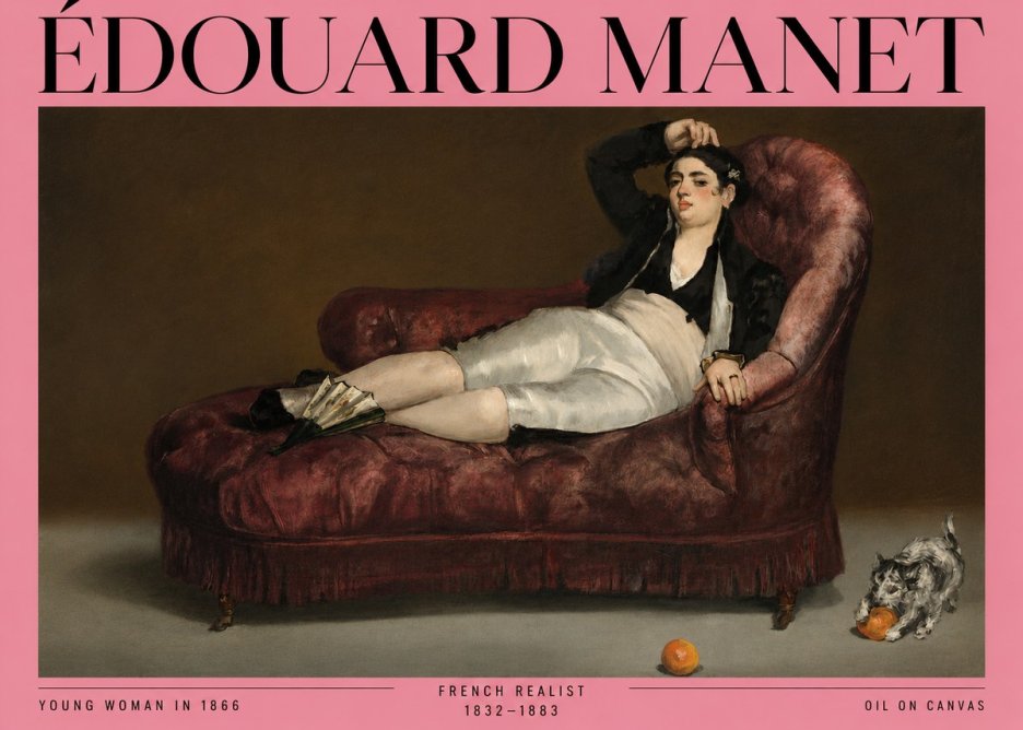 Édouard Manet Young Woman in 1866 No3 - Poster