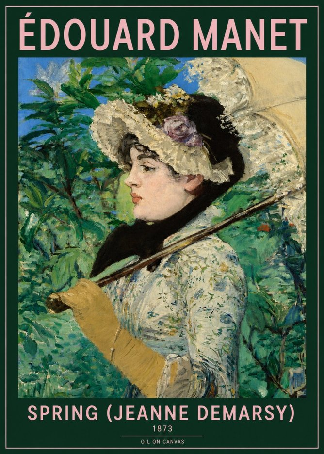 Édouard Manet Spring (Jeanne Demarsy) No3 - Poster