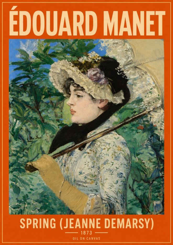Édouard Manet Spring (Jeanne Demarsy) No5 - Poster