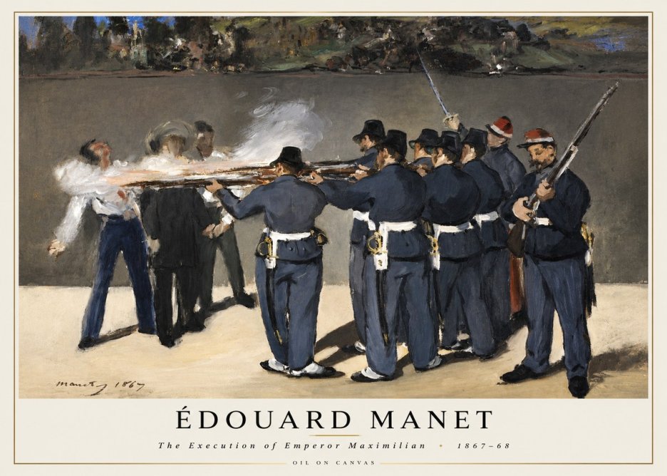 Édouard Manet The Execution of Emperor Maximilian No5 - Poster
