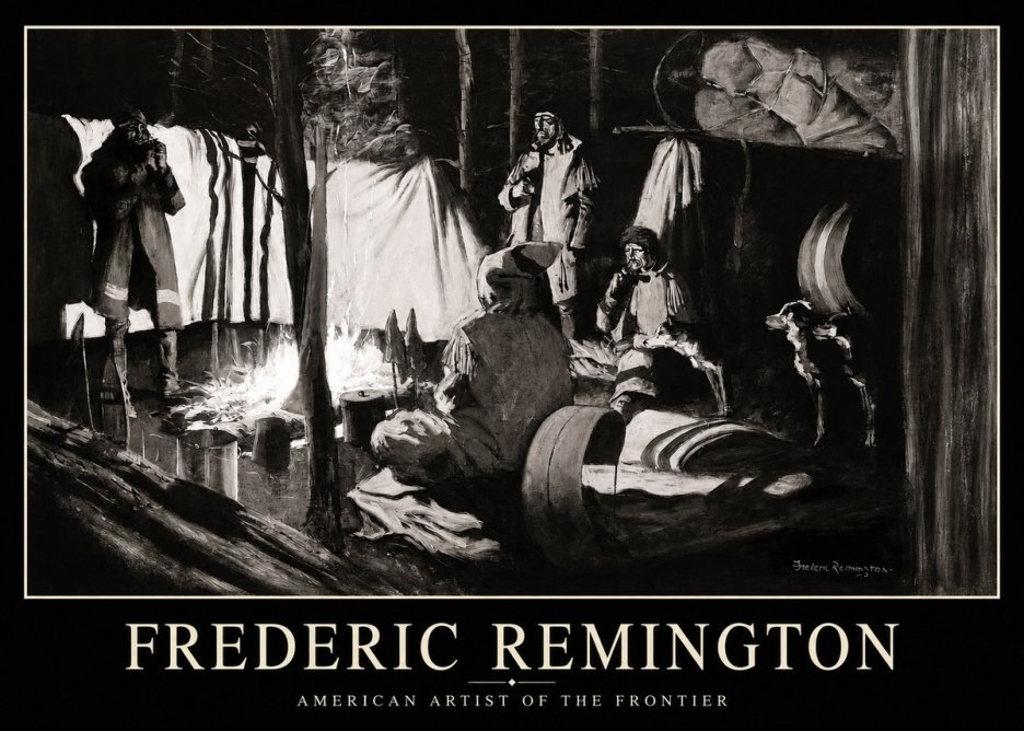 Frederic Remington A Trapper's Camp No1 - Poster