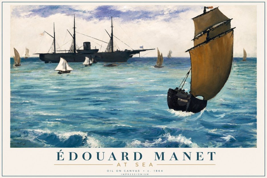 Édouard Manet At Sea No3 - Poster