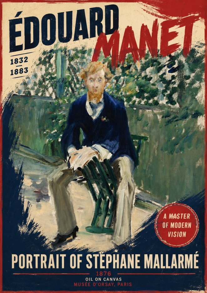 Édouard Manet Portrait of Stéphane Mallarmé II No3 - Poster