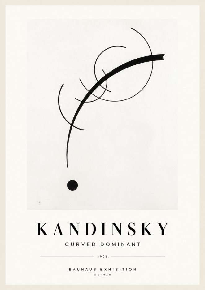 Kandinsky Curved Dominant No1 - Poster