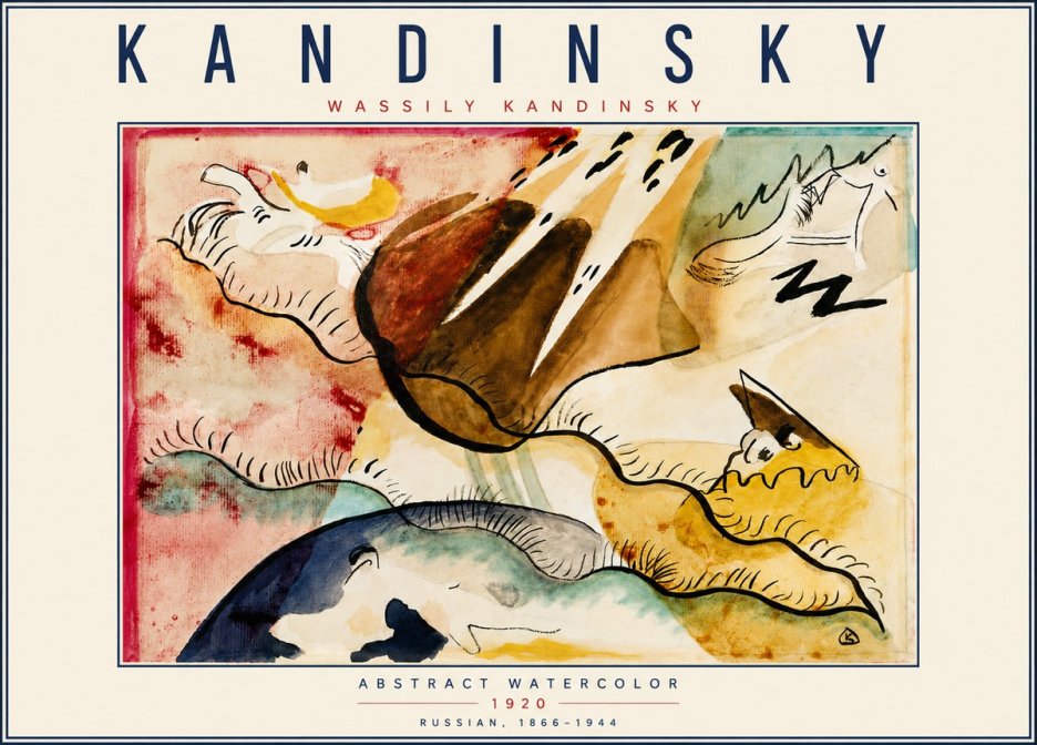 Kandinsky Abstract Watercolor No6 - Poster