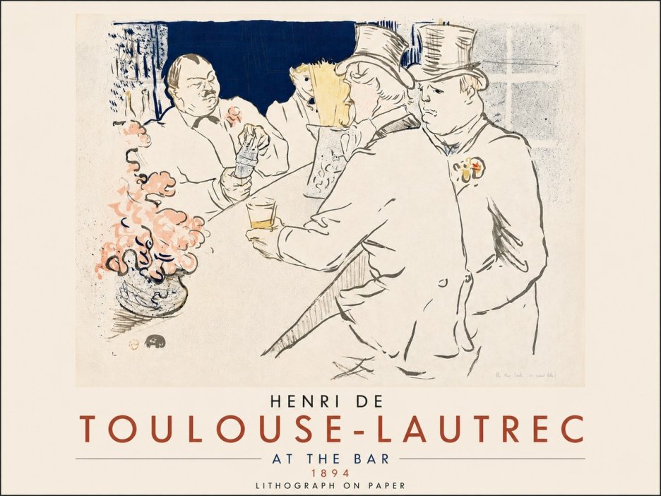 Toulouse-Lautrec At the Bar No6 - Poster