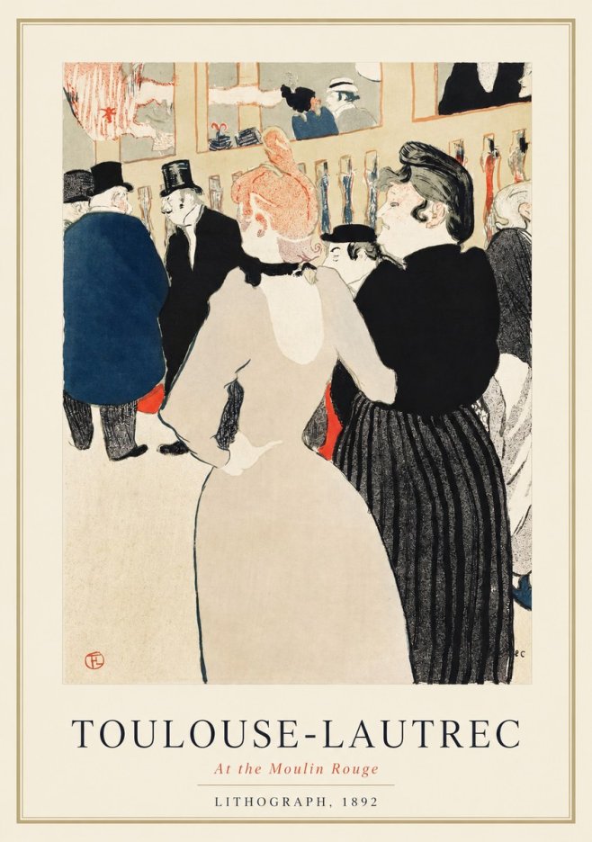 Toulouse-Lautrec At the Moulin Rouge VII No1 - Poster