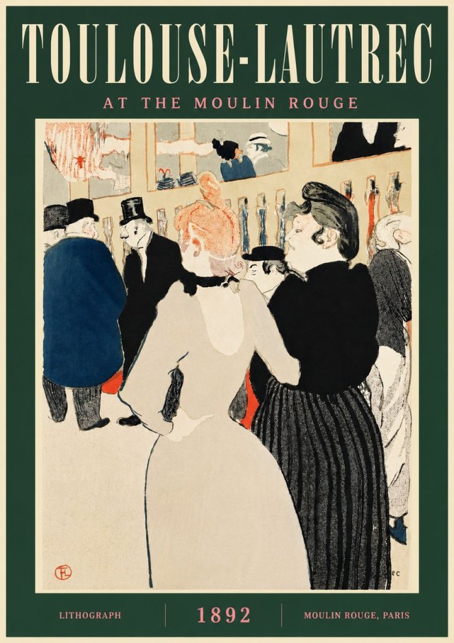 Toulouse-Lautrec At the Moulin Rouge VII No4 - Poster