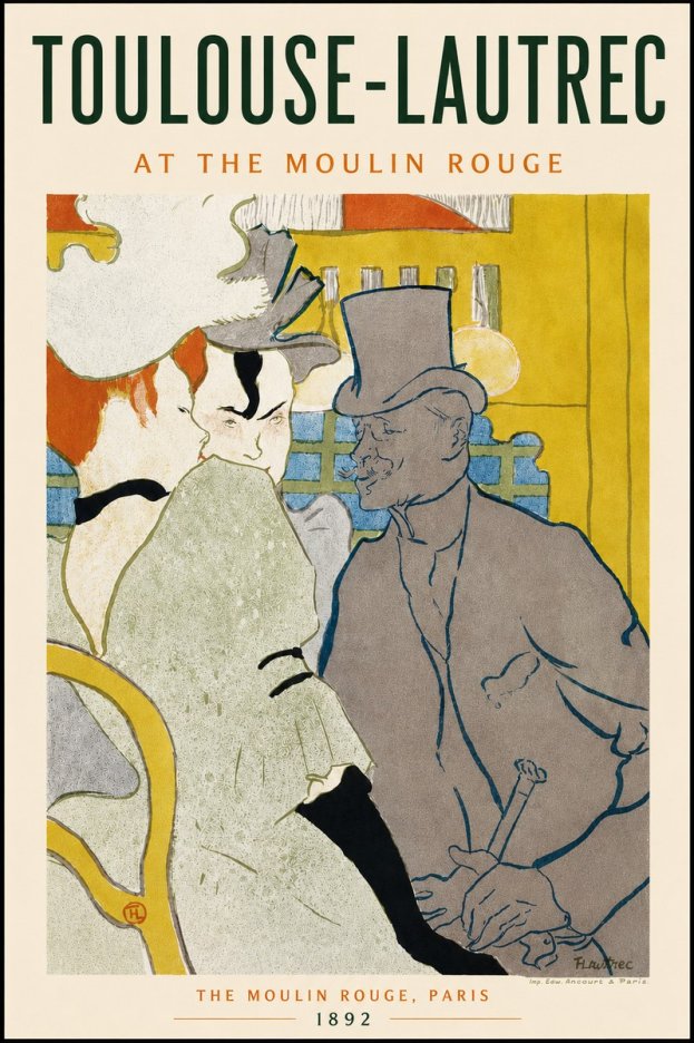 Toulouse-Lautrec At the Moulin Rouge IX No5 - Poster