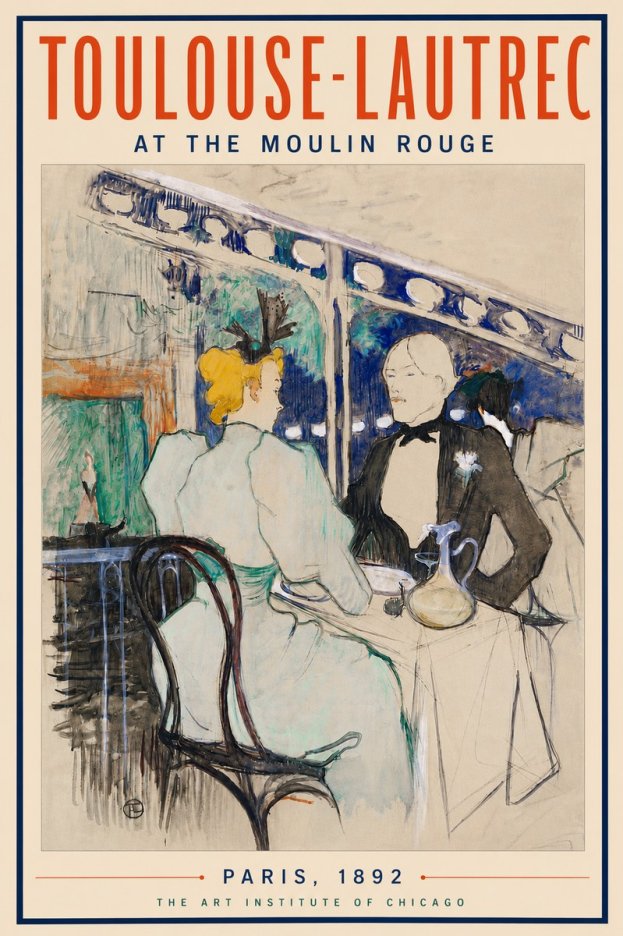 Toulouse-Lautrec At the Moulin Rouge XI No6 - Poster