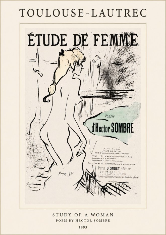 Toulouse-Lautrec Étude De Femme No1 - Poster