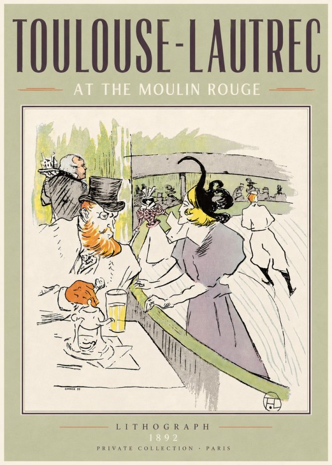 Toulouse-Lautrec At the Moulin Rouge XV No4 - Poster