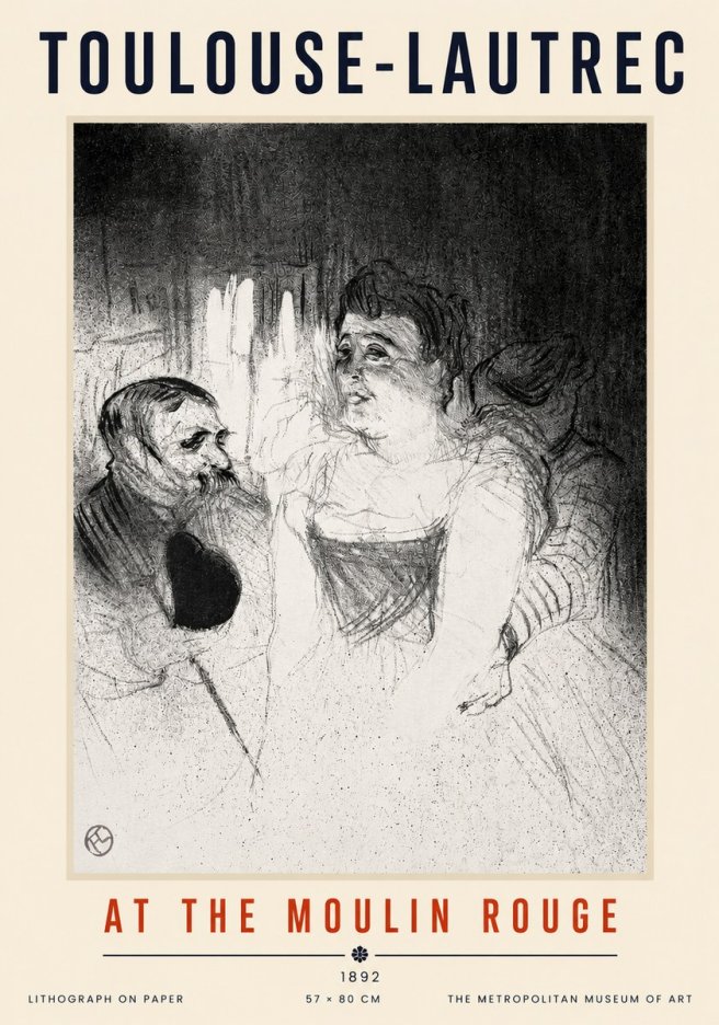 Toulouse-Lautrec At the Moulin Rouge XVII No3 - Poster