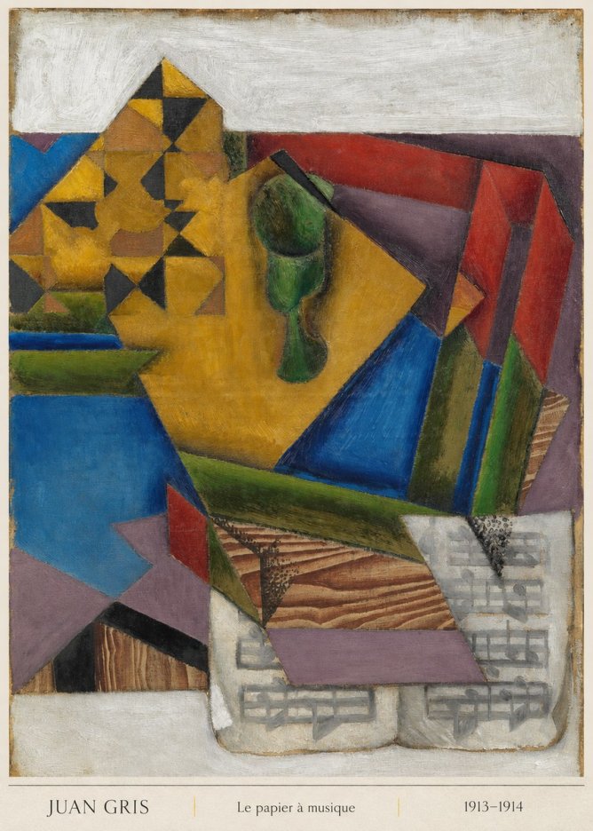 Juan Gris Le Papier À Musique No6 - Poster