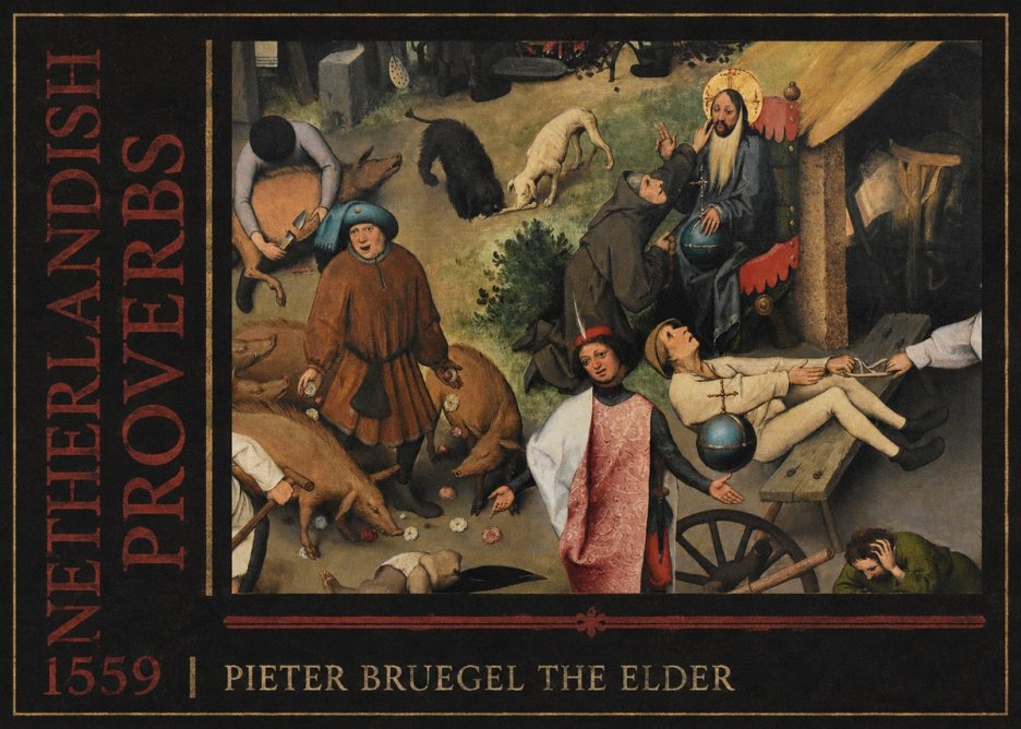 Pieter Bruegel Netherlandish Proverbs IV No4 - Poster