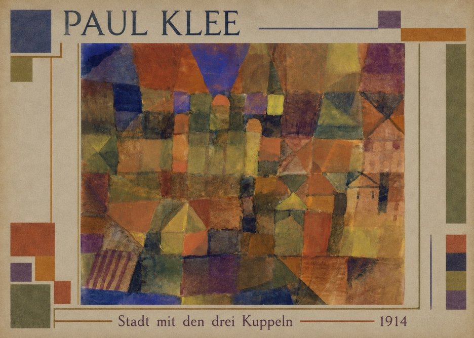 Paul Klee Stadt Mit Den Drei Kuppeln No1 - Poster
