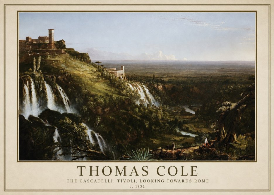 Thomas Cole The Cascatelli, Tivoli, Looking Towards Rome No5 - Poster