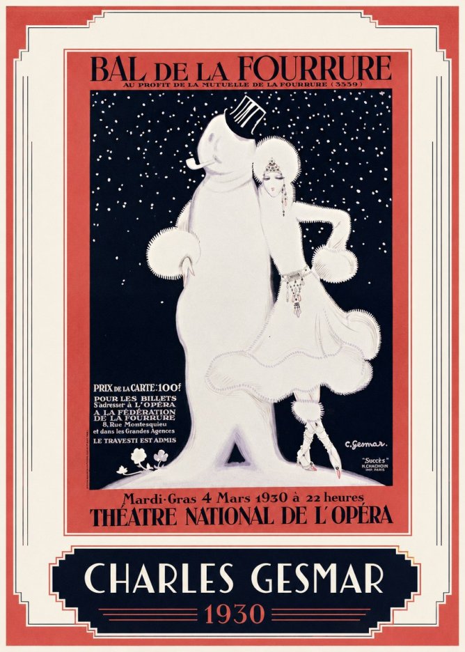 Charles Gesmar Bal De La Fourrure I No1 - Poster