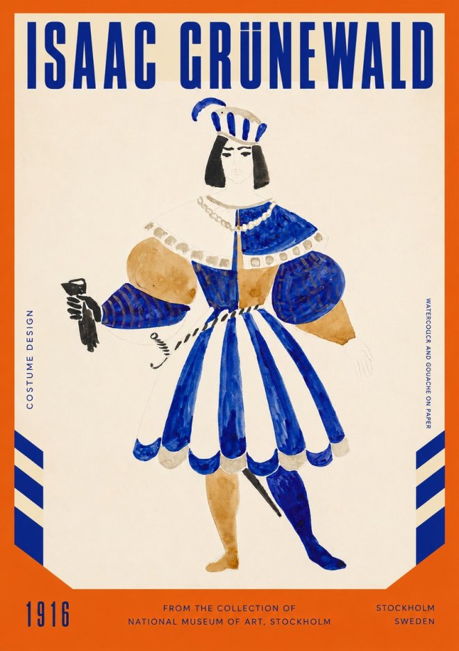 Isaac Grünewald Costume Design III No2 - Poster