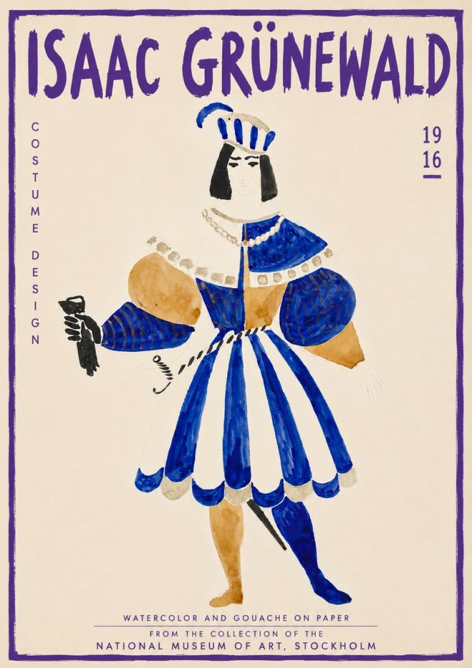 Isaac Grünewald Costume Design III No6 - Poster
