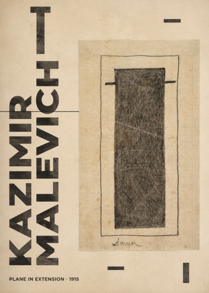 Kazimir Malevich Plane in Extension No6 - Poster