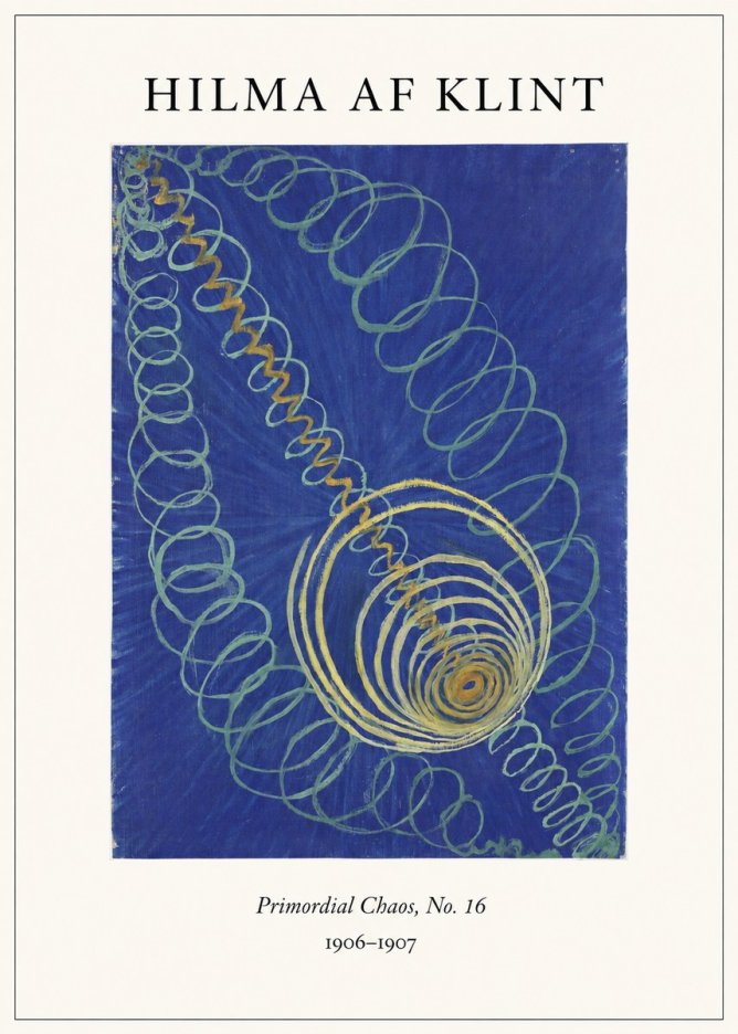 Hilma af Klint Primordial Chaos, No. 16 No4 - Poster