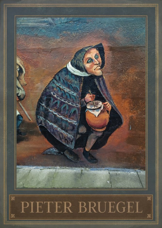 Pieter Bruegel The Beggar Woman with Jug No1 - Poster