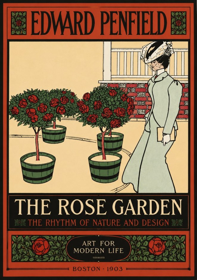 Edward Penfield The Rose Garden No2 - Poster