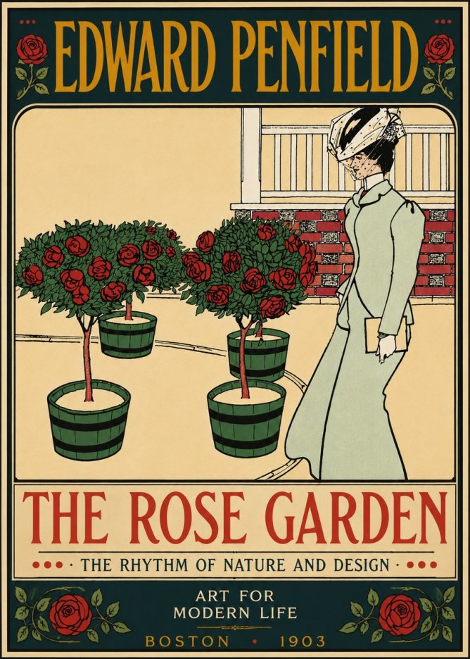 Edward Penfield The Rose Garden No6 - Poster