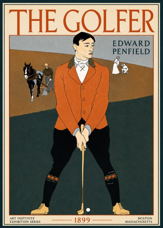 Edward Penfield The Golfer No5 - Poster