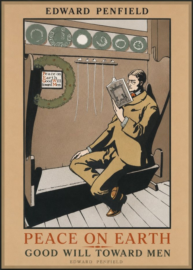 Edward Penfield Peace on Earth Good Will Toward Men No1 - Poster