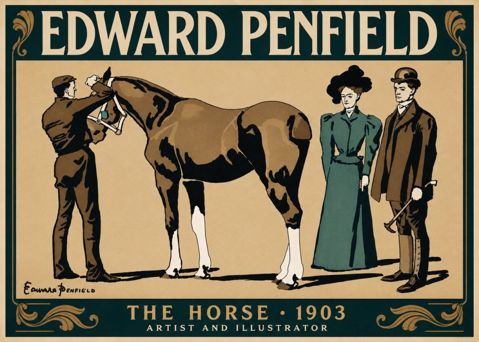 Edward Penfield The Horse No5 - Poster