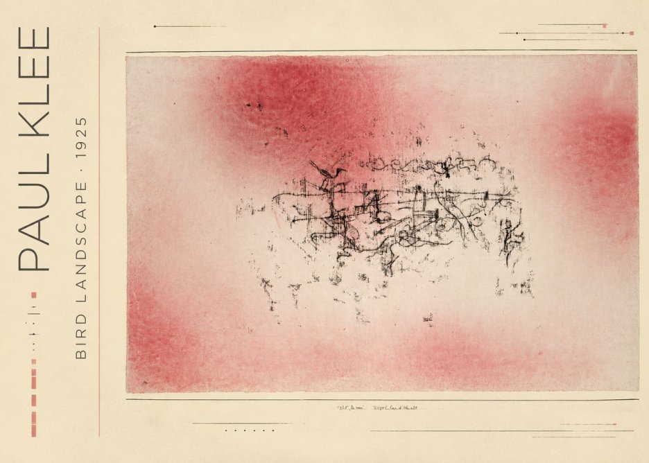 Paul Klee Bird Landscape No3 - Poster