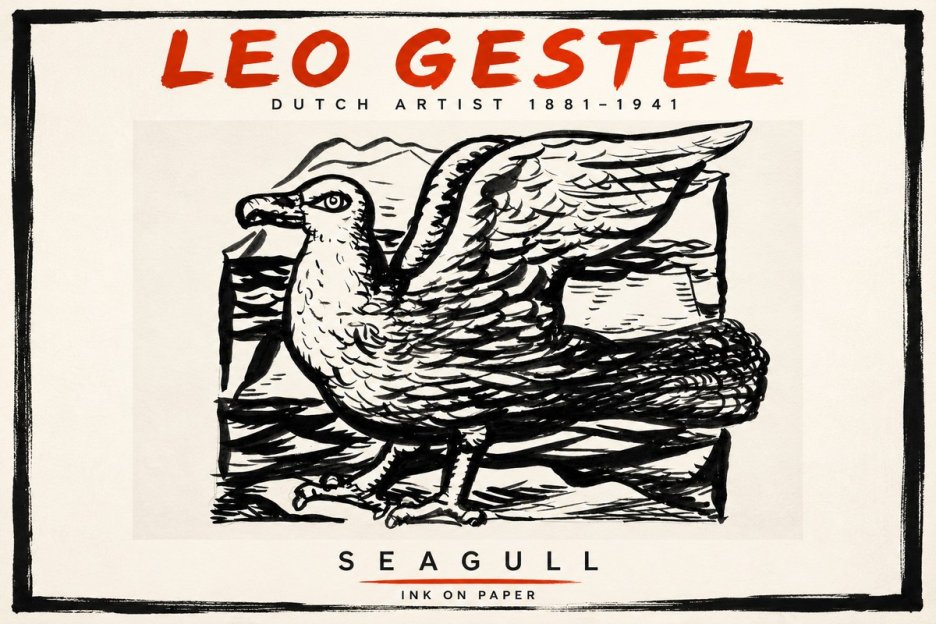 Leo Gestel Seagull No3 - Poster