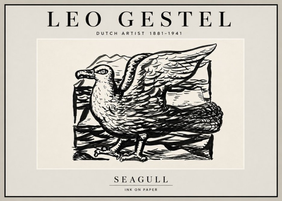 Leo Gestel Seagull No6 - Poster