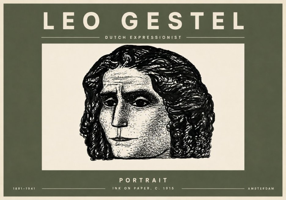 Leo Gestel Portrait No4 - Poster