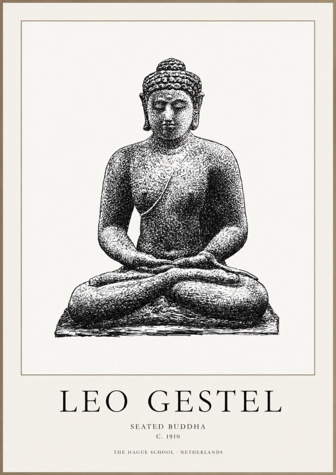 Leo Gestel Seated Buddha No1 - Poster