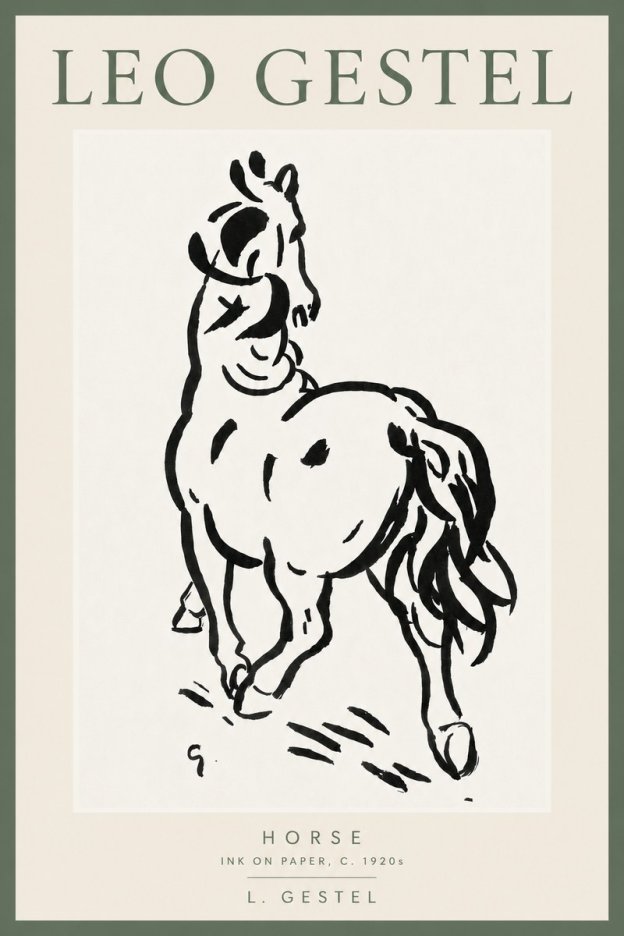 Leo Gestel Horse No6 - Poster