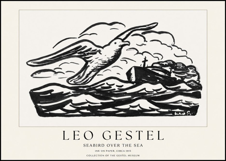Leo Gestel Seabird over the Sea No1 - Poster