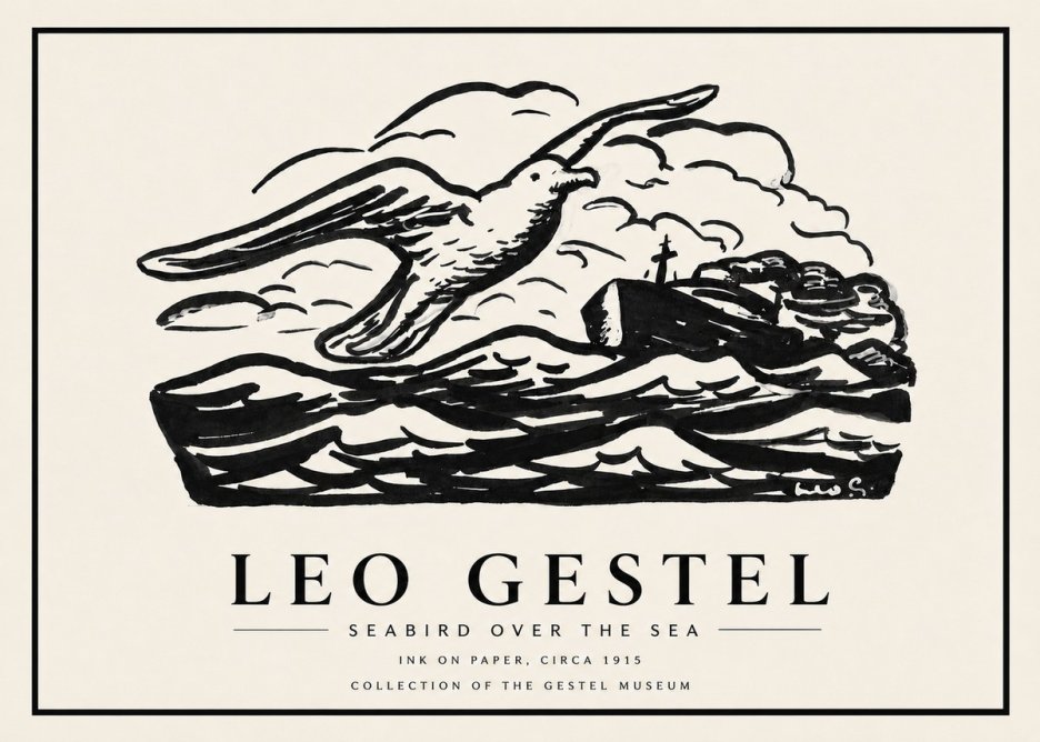 Leo Gestel Seabird over the Sea No4 - Poster