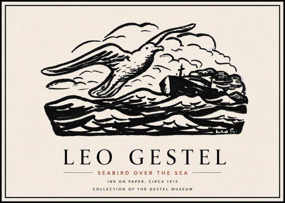 Leo Gestel Seabird over the Sea No6 - Poster