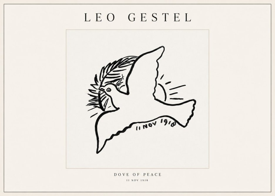 Leo Gestel Dove of Peace No1 - Poster